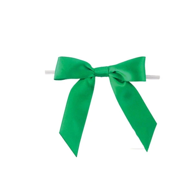 7/8" Ribbon - Pre-Tied Satin Twist Tie Bows