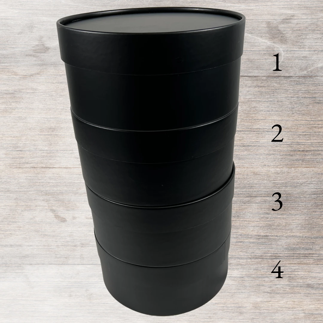10 Boxes - Round Flower Gift Boxes - 9" Diameter Black