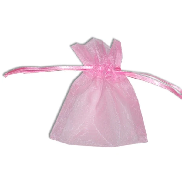 Organza Bags with Satin Ties - Hot Pink - Available in 4 Sizes 12 Bags/Pack