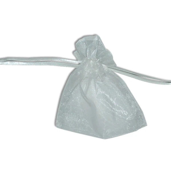 Organza Bags with Satin Ties - Ivory - Available in 4 Sizes 12 Bags/Pack