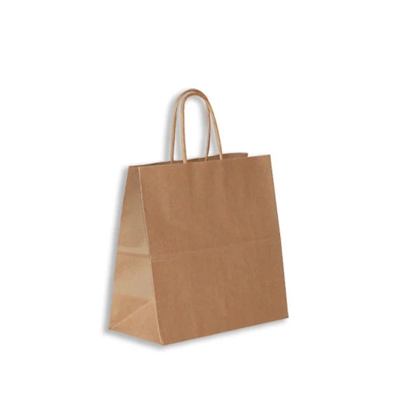 250 Bags - Recycled Kraft Paper Shopping Bags Lynx - 8" x 5" x 8"