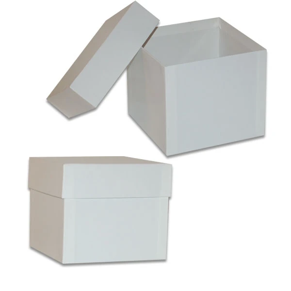 30 Boxes - Rigid Set-Up Boxes - 5-1/8" x 5-1/8" x 4-1/2" White Gloss