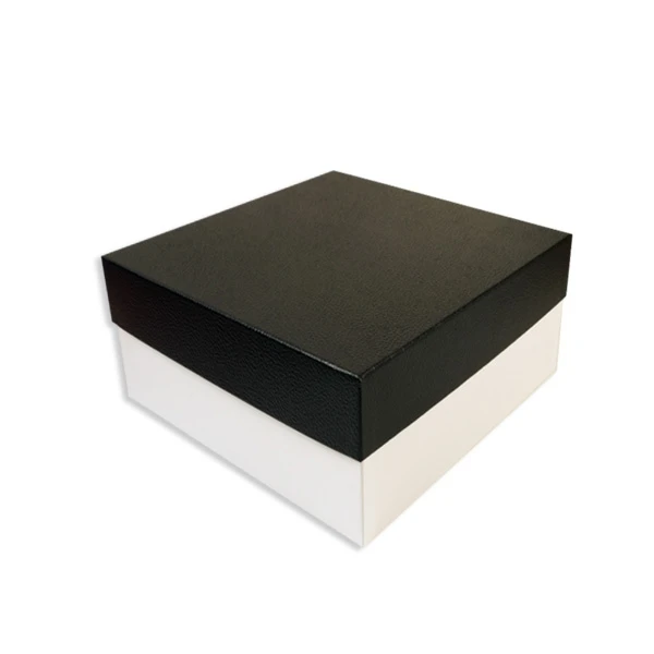 30 Boxes - Rigid Set-Up Boxes - 7" x 7" x 4" Tuxedo Black Top