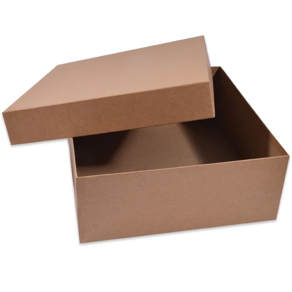 10 Boxes - Rigid Set-Up Boxes - 11-1/4" x 11-1/4" x 4-1/2" Natural Kraft