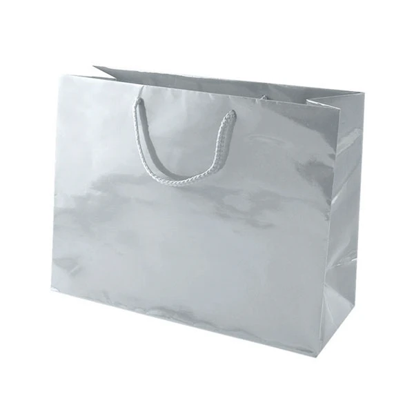 100 Bags - Royal Blue Gloss Laminated Euro Paper Bags