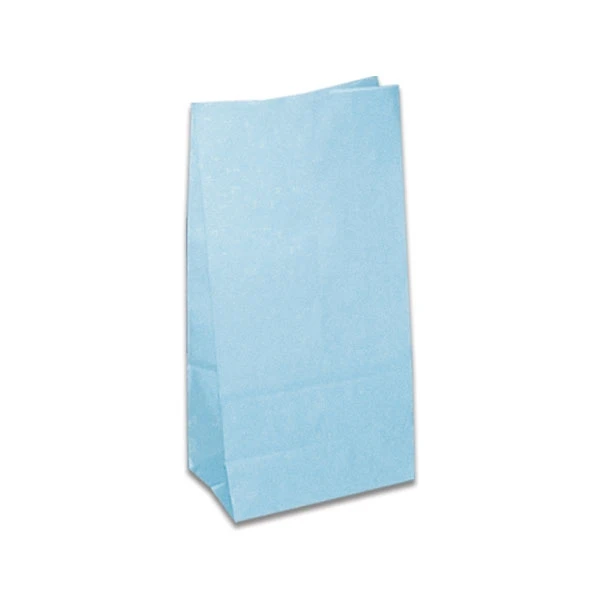 8 lbs. Paper SOS Bags - Sky Blue 6-1/8" x 4-1/16" x 12-7/16"