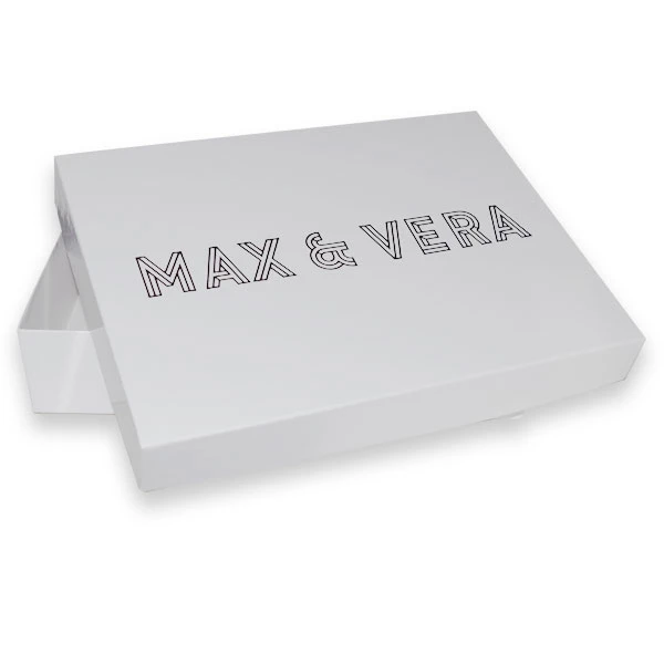20 Boxes - Rigid Set-Up Stationers & Presentation Boxes - 12" x 9" x 2-1/2" White Gloss