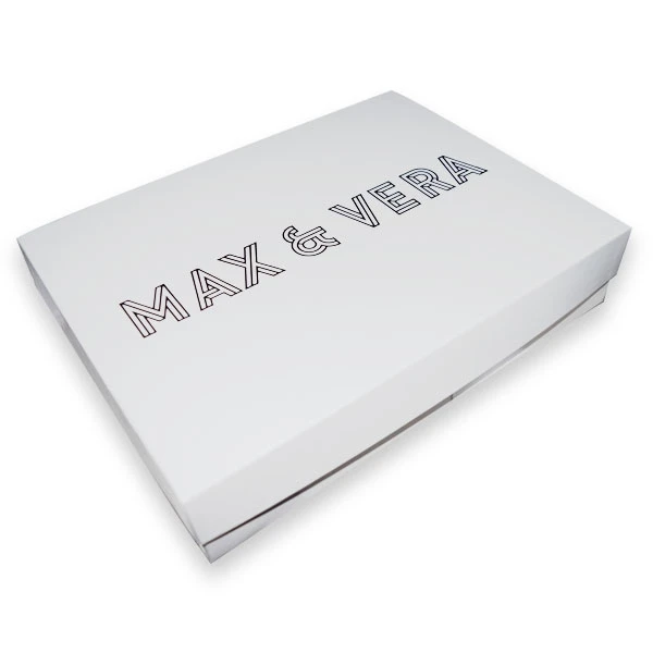 20 Boxes - Rigid Set-Up Stationers & Presentation Boxes - 12" x 9" x 2-1/2" White Gloss