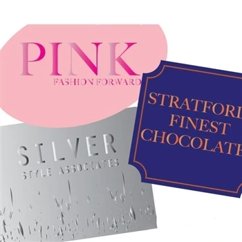 1000 Labels - Custom Hot Stamped Labels - Medium/Large Shapes