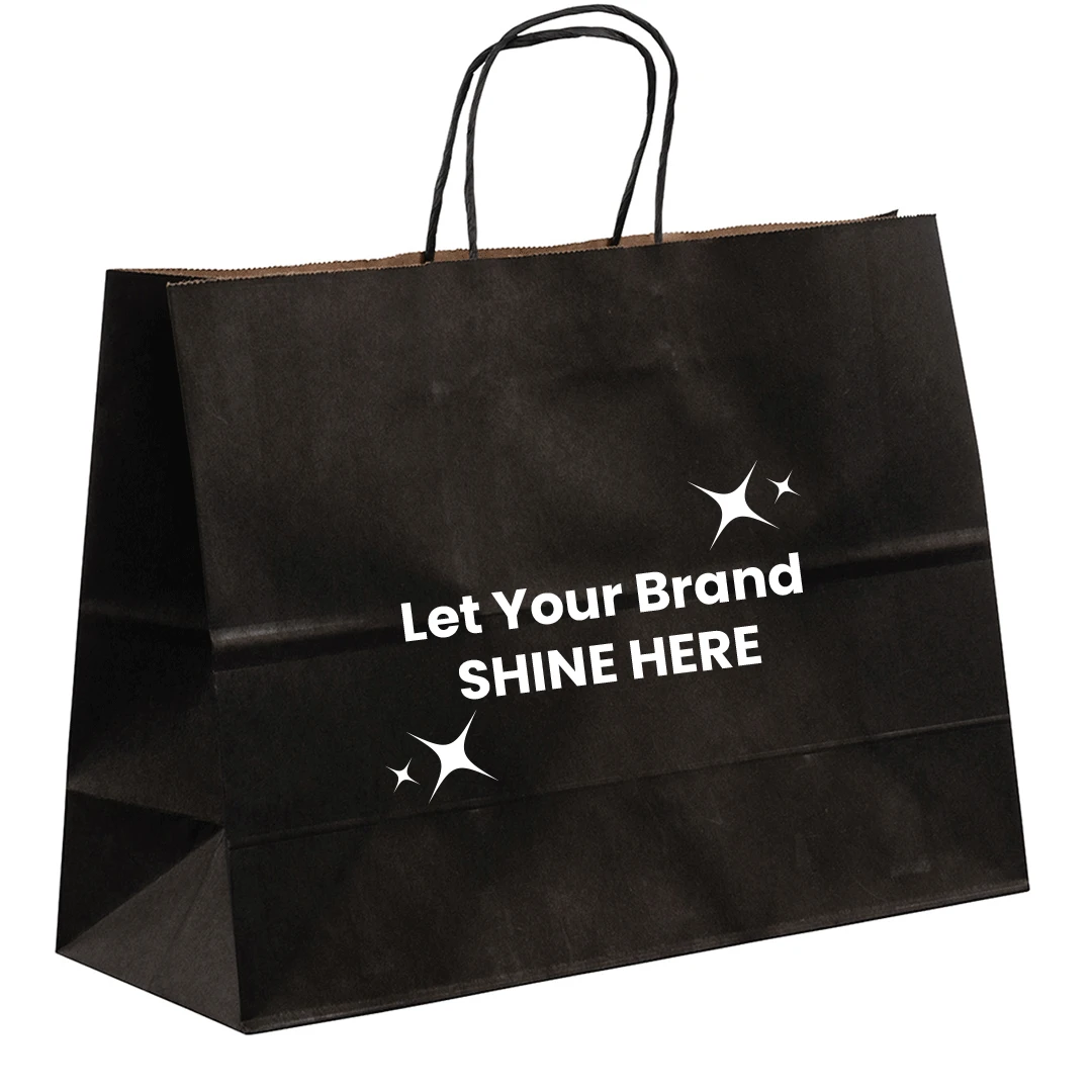 Navy Blue Paper Bag - 16" x 6" x 12" - 250 Bags/Case