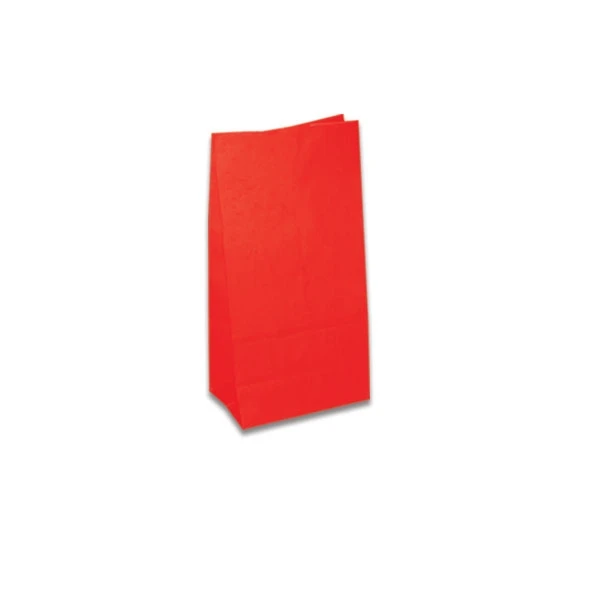 1000 Bags - 2 lbs. Paper SOS Bags - Red 4-5/16" x 2-7/16" x 7-7/8"