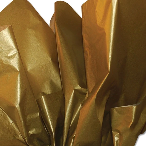 200 Sheets - Premium Recycled - Precious Metals - Single Sided - Gold Metallic Tissue - 20" x 30" Sheets