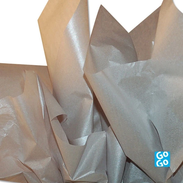 200 Sheets - Premium Recycled - Precious Metals - Single Sided - Silver Metallic Tissue 20" x 30 Sheets
