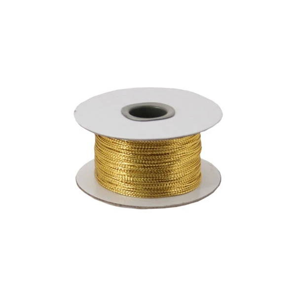 Gold Tiny Tinsel Cord (non-stretch) - 100 Yard/Roll