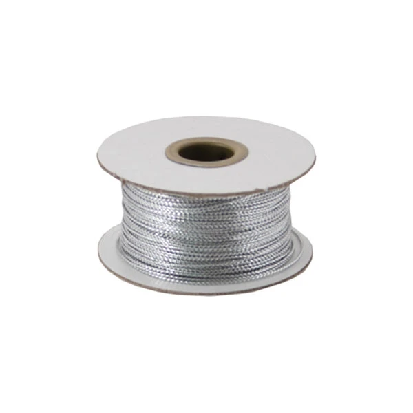 Silver Tiny Tinsel Cord (non-stretch) - 100 Yard/Roll