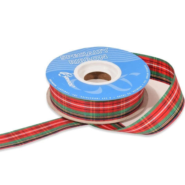 Stewart Plaid Ribbon - 7/8" x 25 Yards/Roll