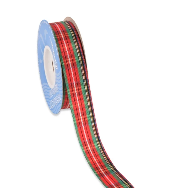 Stewart Plaid Ribbon - 7/8" x 25 Yards/Roll