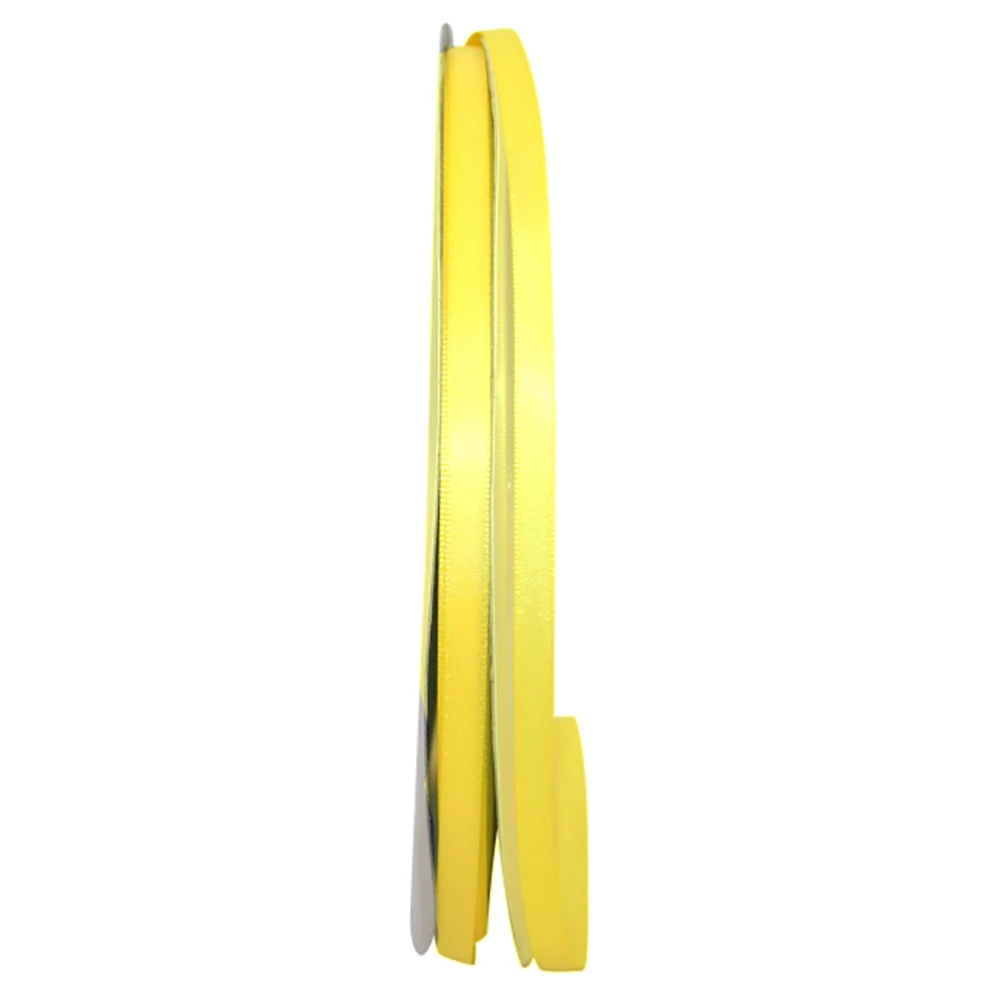 100 Yards - 1/4" Lemon Double Face Satin Ribbon