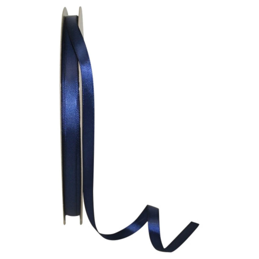 100 Yards - 3/8" Navy Double Face Satin Ribbon
