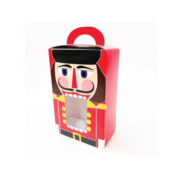 250 Boxes - Candy Totes - 1/2 lb. Wrapped Nutcracker - Window 3-1/2" x 2-1/16" x 5-3/8"