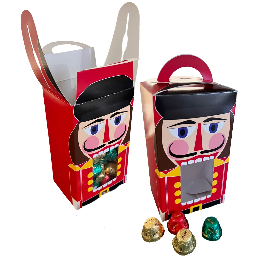 50 Boxes - 1 lb. Nutcracker Window Candy Totes