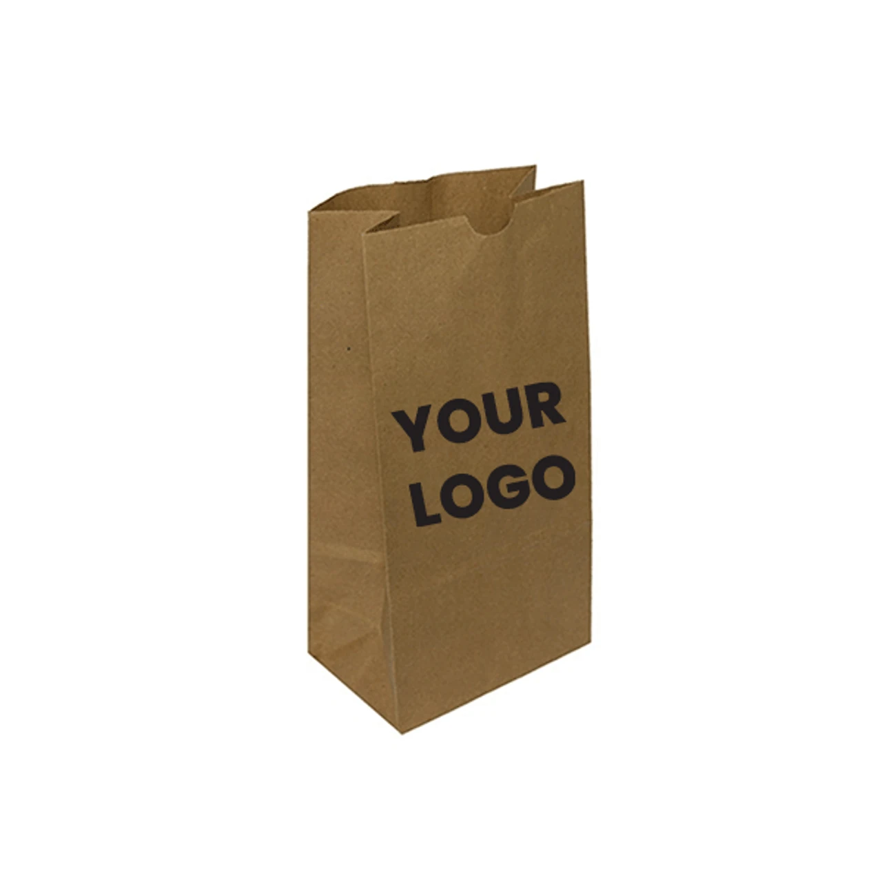 Custom Branded 10 lb. SOS Paper Bags - Recycled Kraft - 5000 Bags Minimum