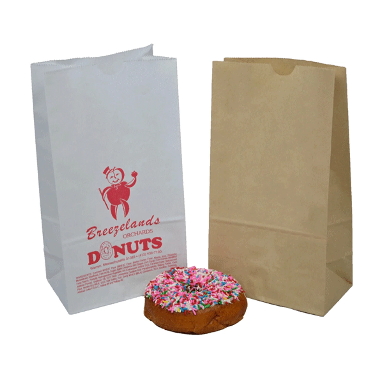 Custom Branded 10 lb. SOS Paper Bags - Recycled Kraft - 5000 Bags Minimum