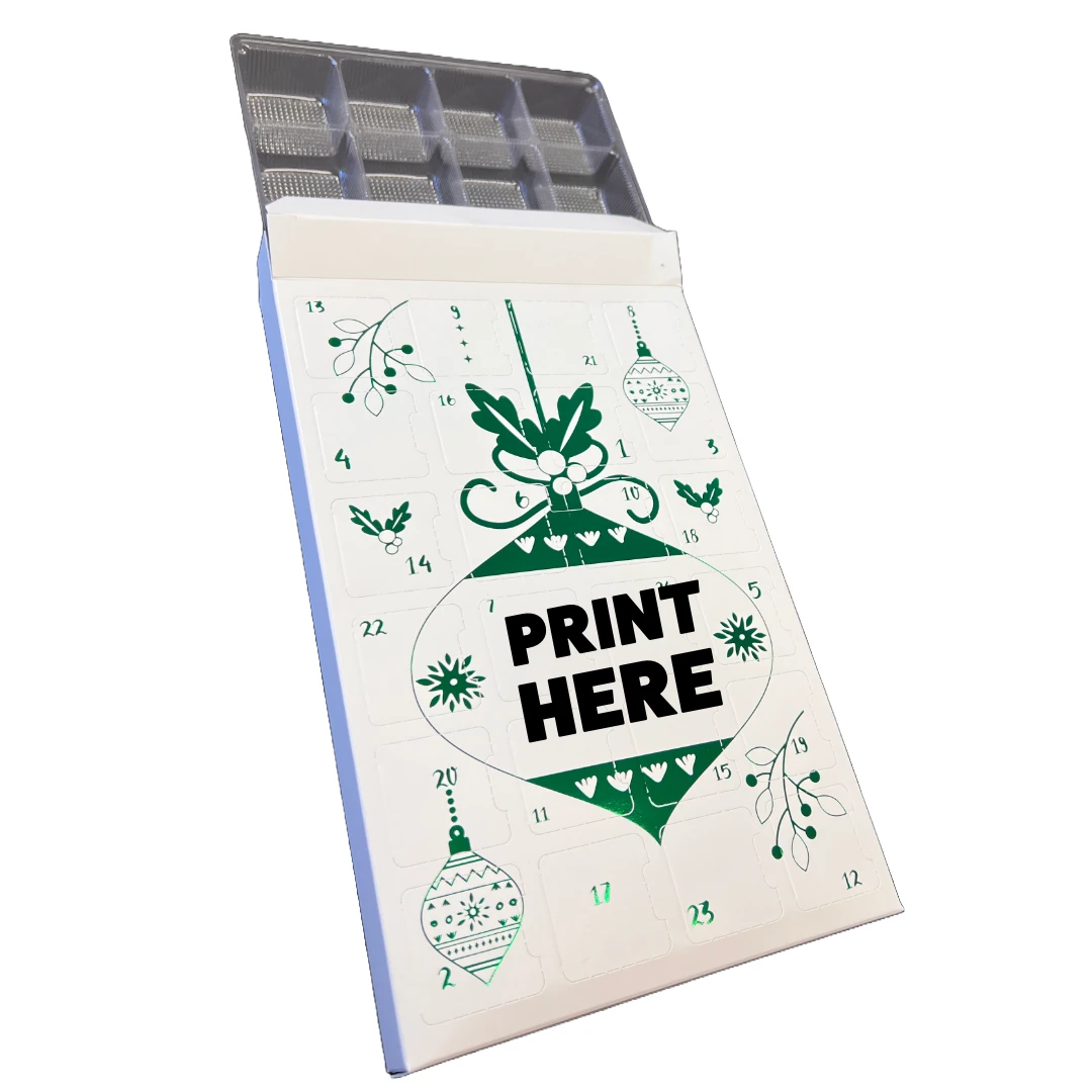 500 Custom Printed Sets (Boxes & Trays) - Fillable (Empty) Advent Calendar Boxes