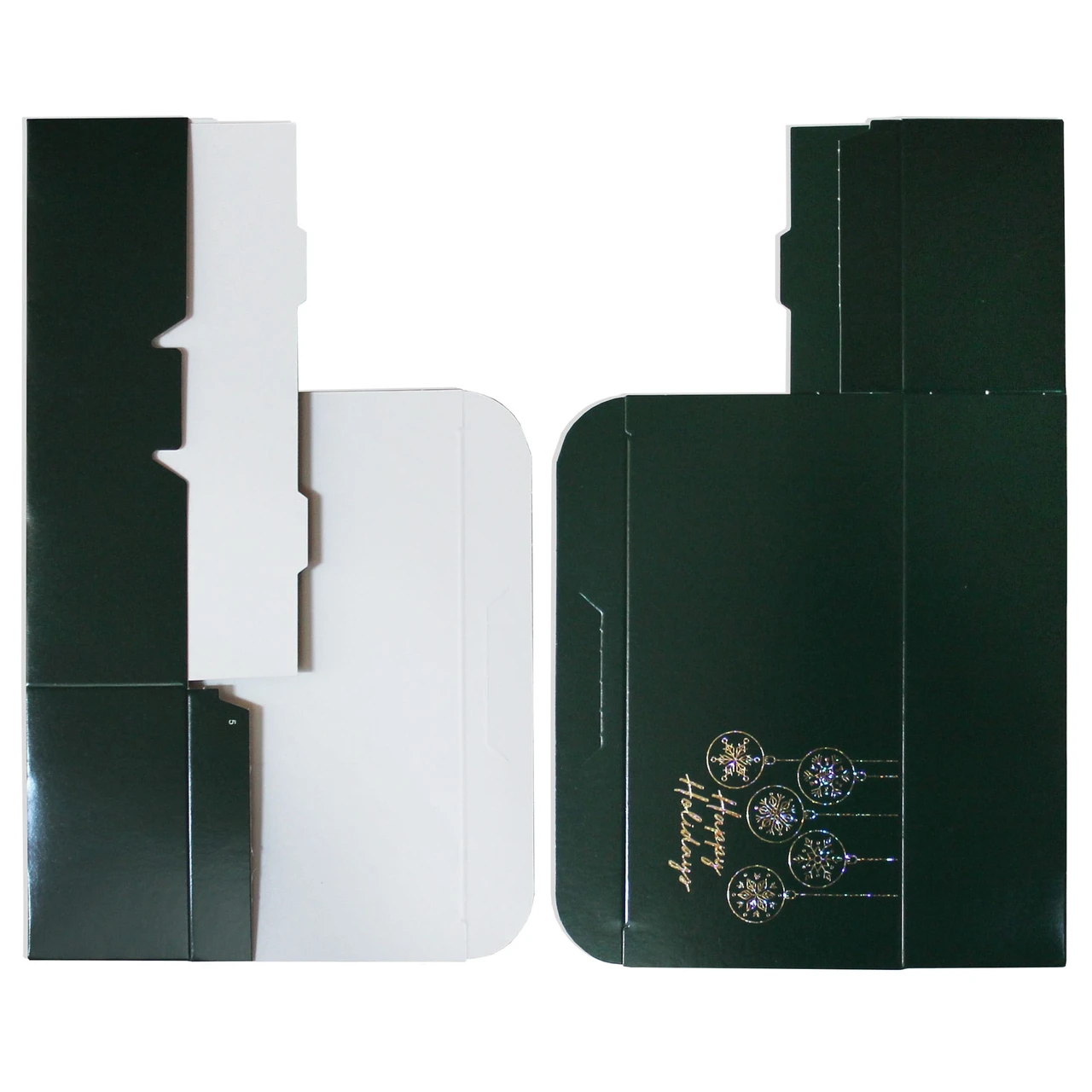 250 Boxes 1/2 lb. Candy & Fudge Boxes Forest Green Glitter Holidays 5-1/2" x 2-3/4" x 1-3/4"