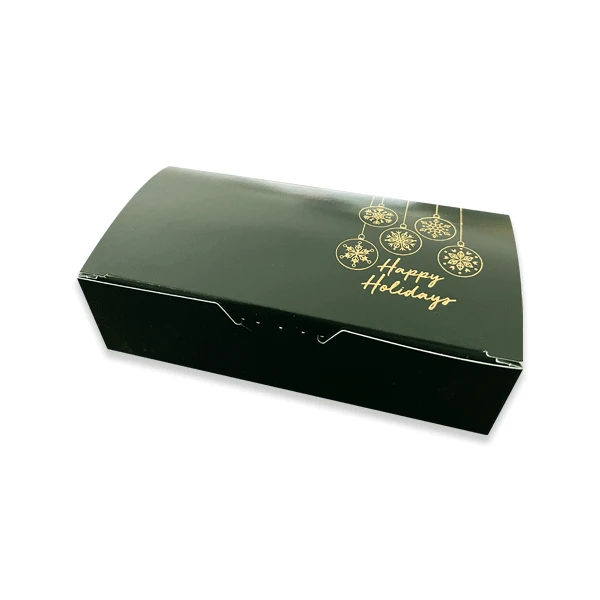 50 Boxes - 1 lb. Candy & Fudge Boxes - Forest Green Glitter Holiday