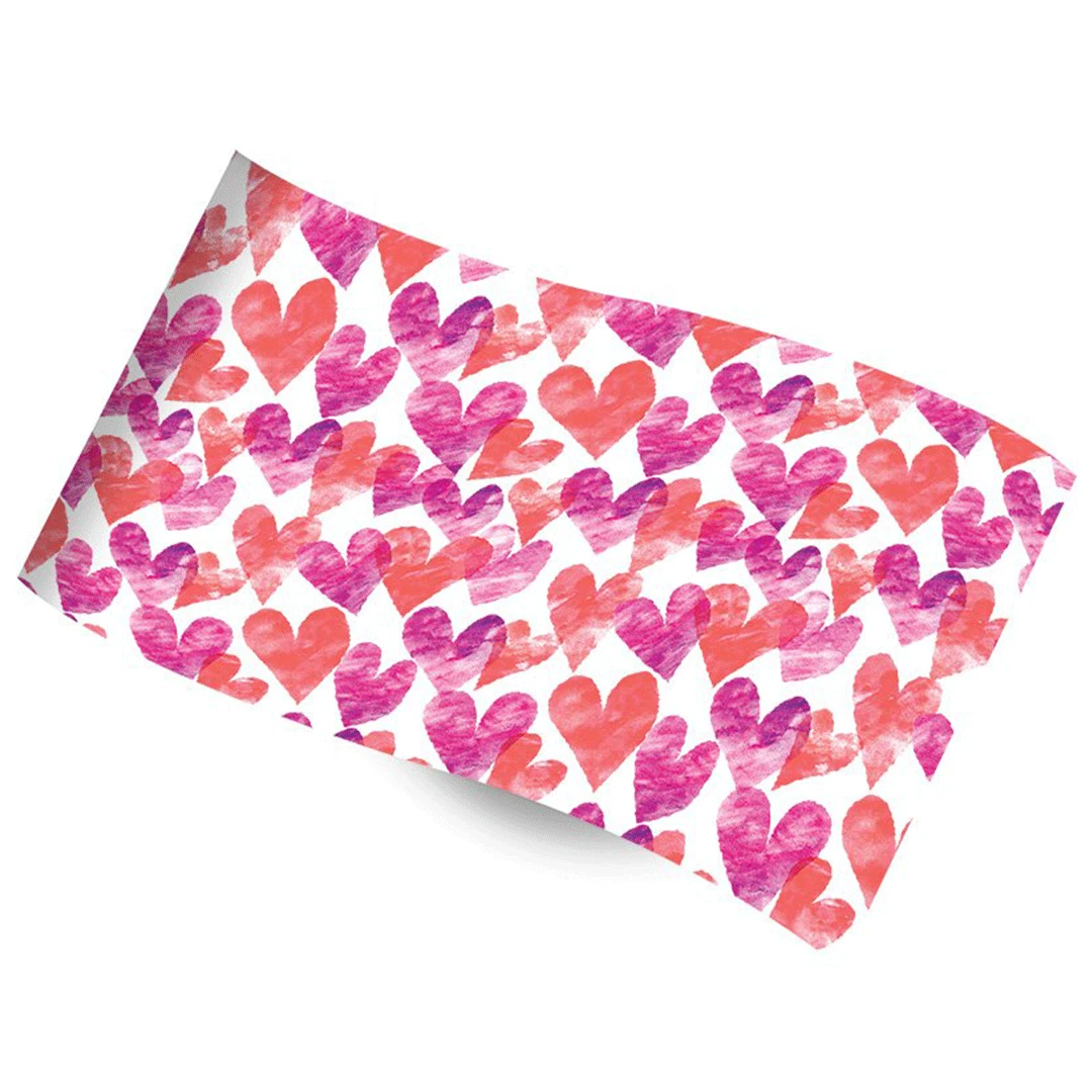 240 Sheets - Be Mine Hearts New Patterned Tissue Paper - 20" x 30" Sheets