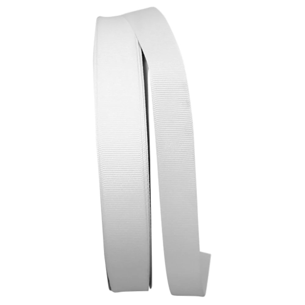 7/8" Grosgrain Ribbon - White - 100 Yards/Roll