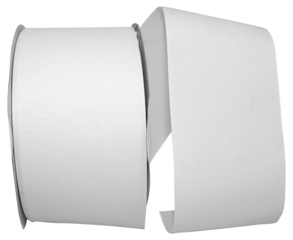 3" Grosgrain Ribbon - White - 50 Yards/Roll