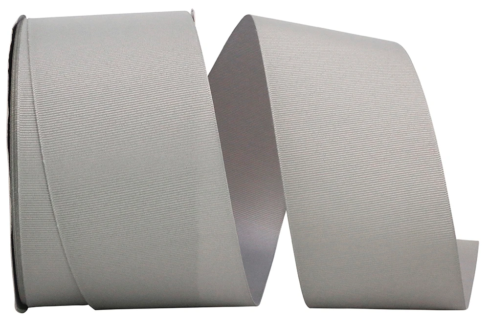 3" Grosgrain Ribbon - Pewter - 50 Yards/Roll