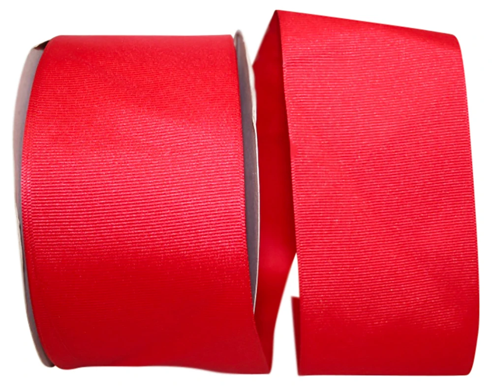 3" Grosgrain Ribbon - Red - 50 Yards/Roll