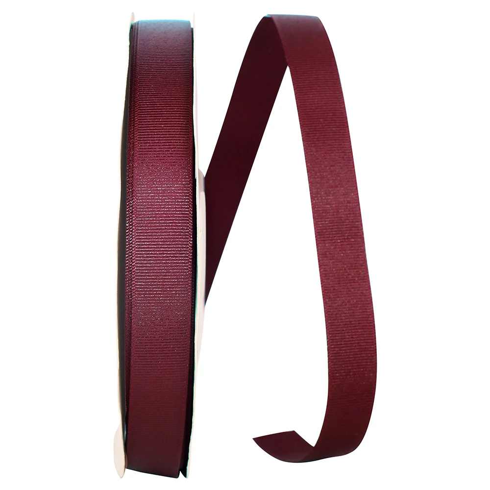 7/8" Grosgrain Ribbon - Burgundy - 100 Yards/Roll
