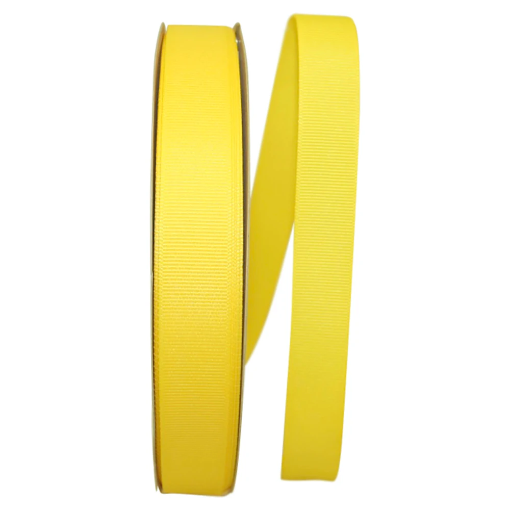 7/8" Grosgrain Ribbon - Lemon - 100 Yards/Roll