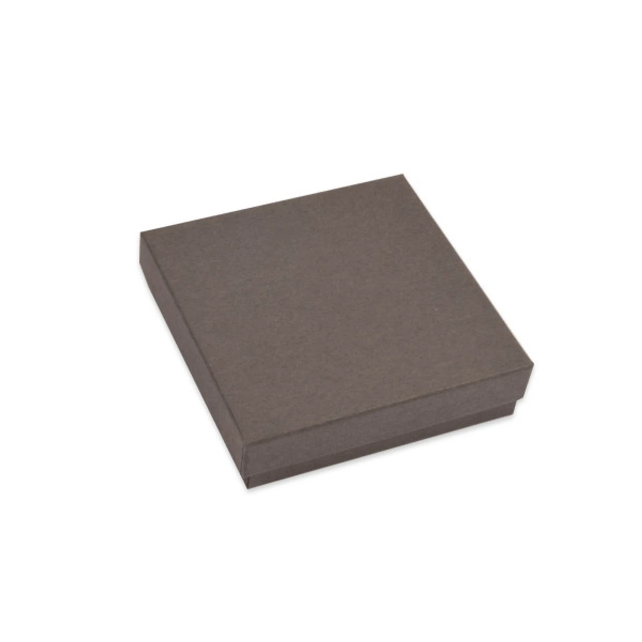 100 Boxes - Custom Printed Matte Grey Jewelry Boxes - 3-1/2" x 3-1/2" x 7/8"