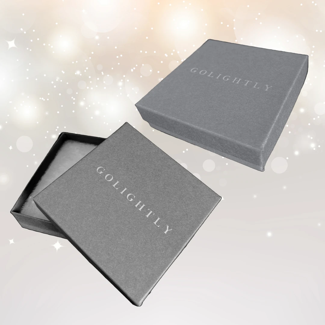 100 Boxes - Custom Printed Matte Grey Jewelry Boxes - 3-1/2" x 3-1/2" x 7/8"
