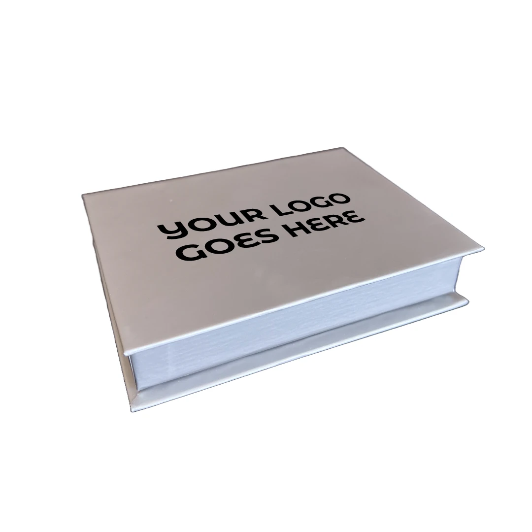 100 Boxes - Custom Branded Pewter Magnetic Gift Card Boxes