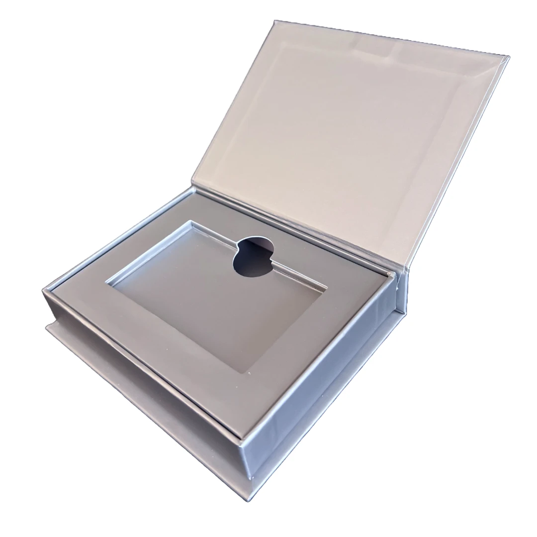 100 Boxes - Custom Branded Pewter Magnetic Gift Card Boxes