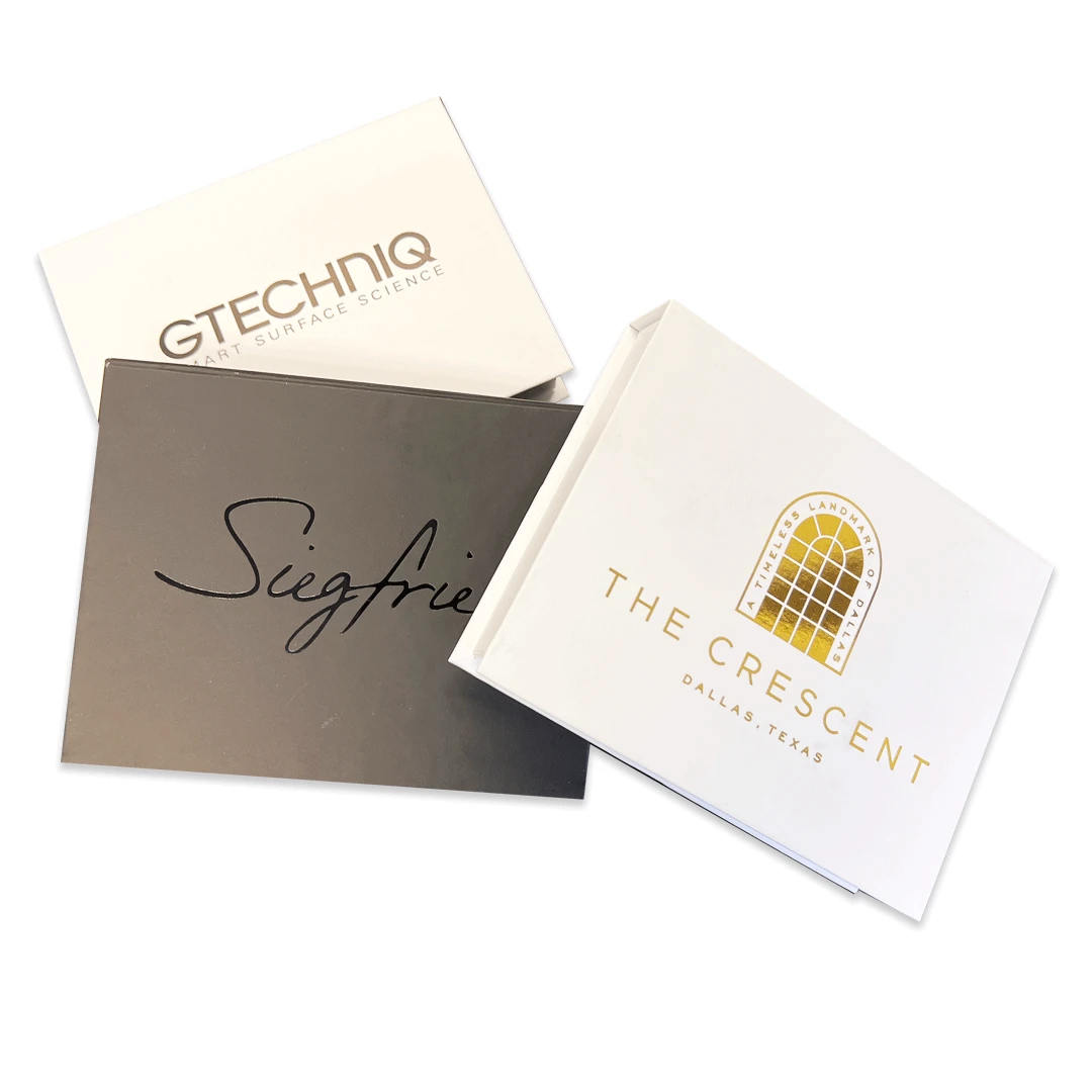100 Boxes - Custom Branded Black Magnetic Gift Card Boxes