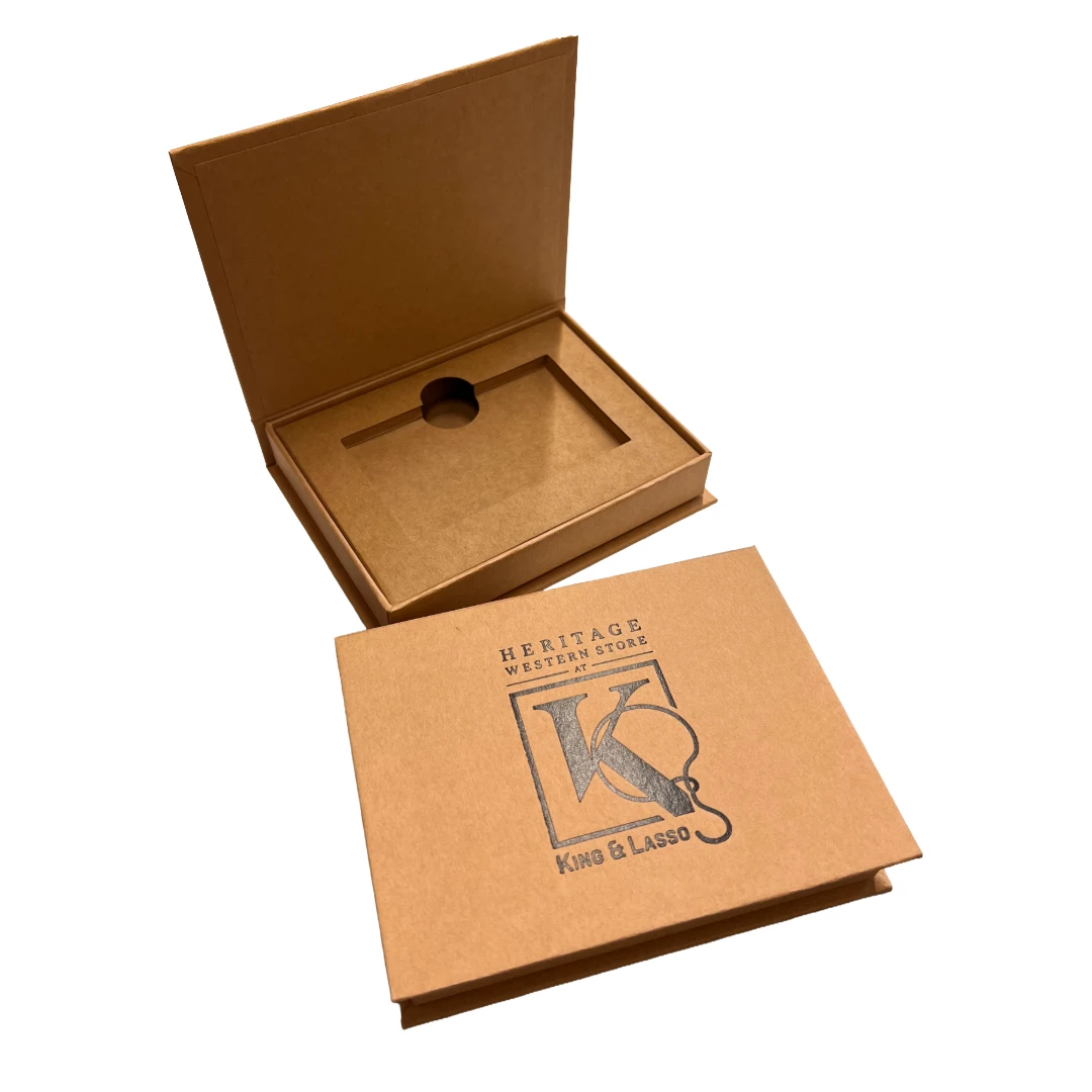 100 Boxes - Custom Branded Kraft Magnetic Gift Card Boxes