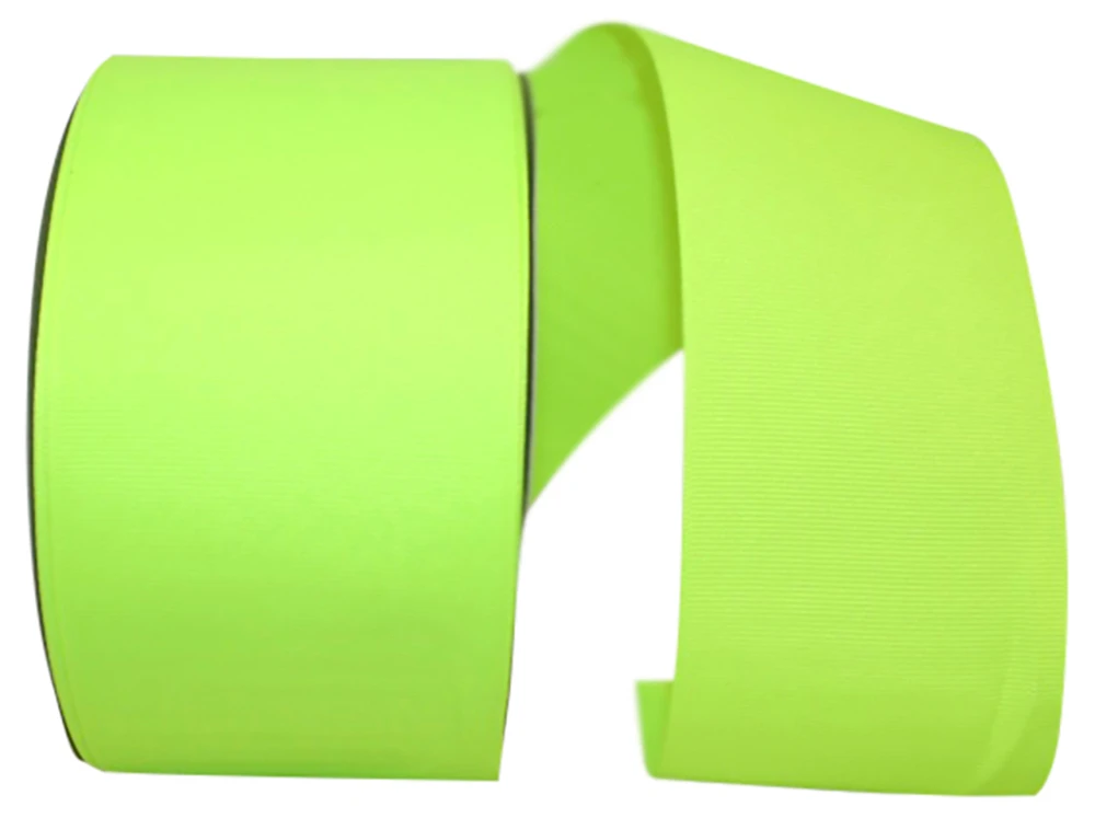 3" Grosgrain Ribbon - Neon Yellow - 50 Yards/Rol