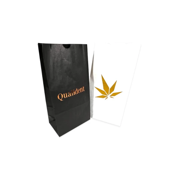 Custom Branded 2 lb. SOS Paper Bags - Black Kraft - 1000 Bags Minimum