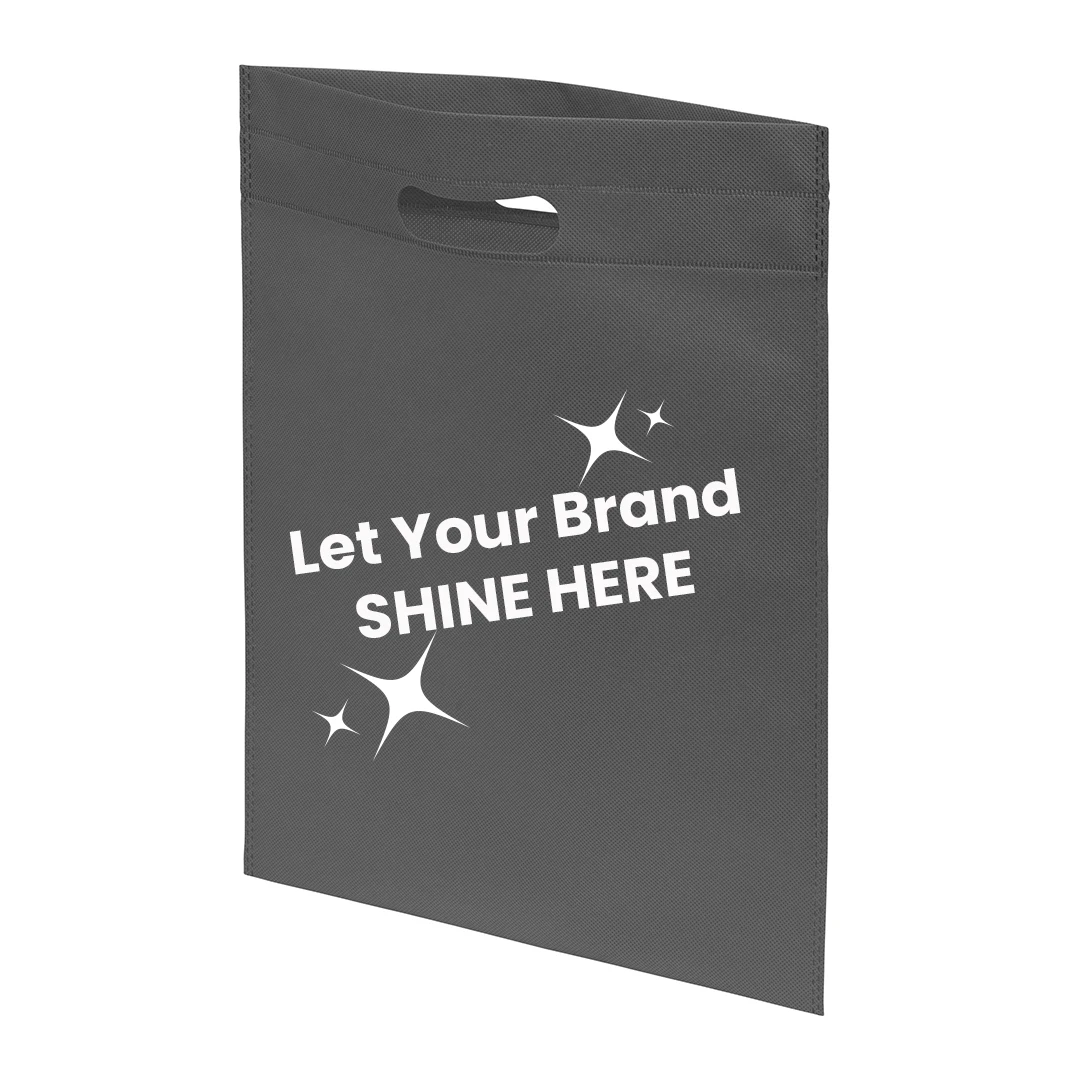 250 Bags - Branded Grey Reusable Bags - 12" x 15"