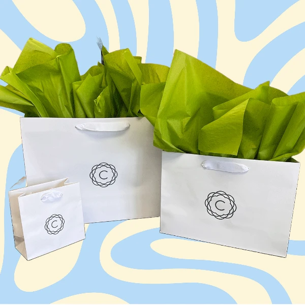 100 Bags - Custom Printed London Paper Shopping Bags 16 x 6 x 12 Matte Black
