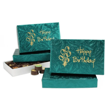 48 Sets - 1/2 lb. Rigid Set Up Boxes - Cover & Base Sets - Forest Green Embossed