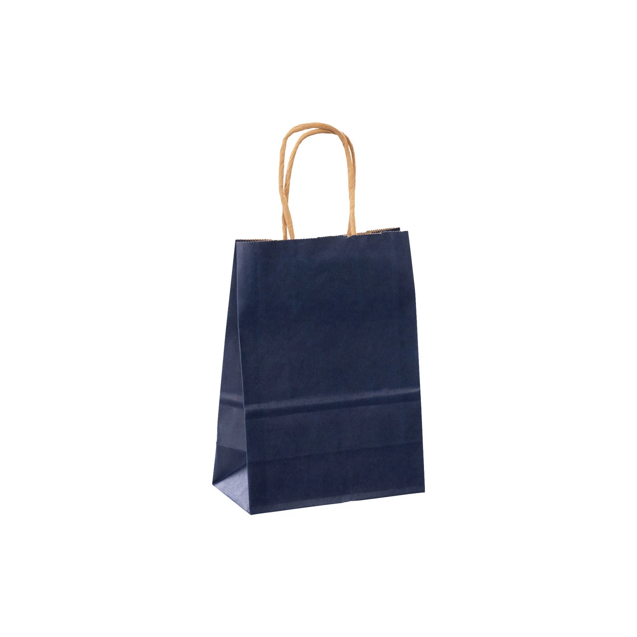 Branded Navy Blue Paper Bags - 5" x 3" x 8" - 250 Bags