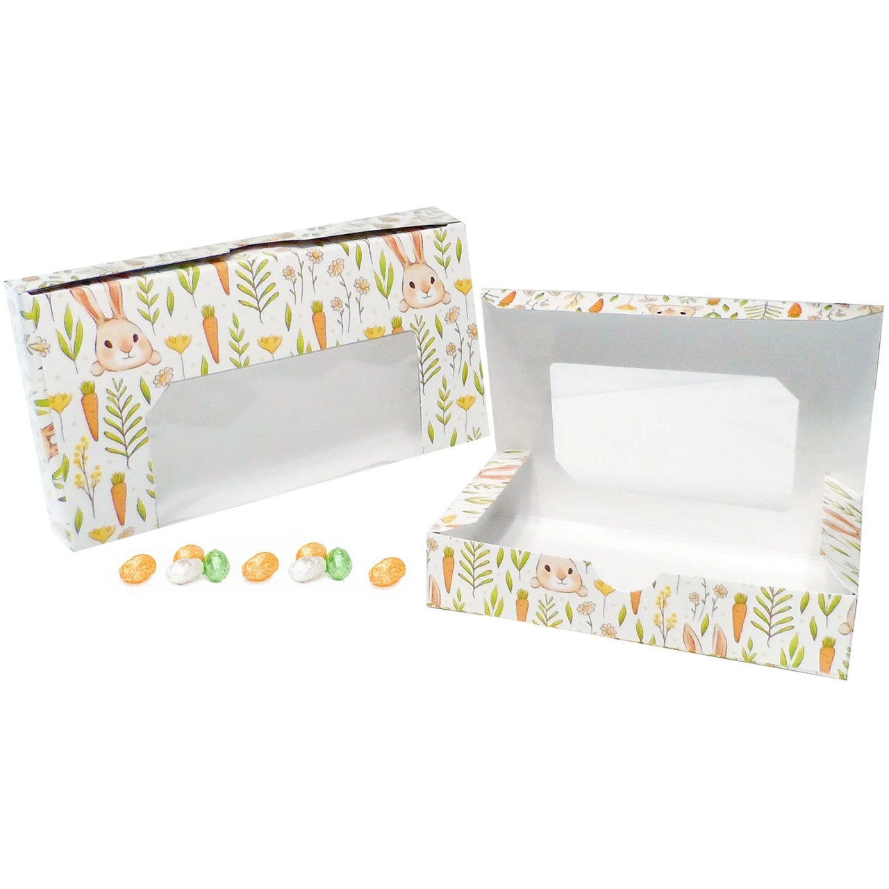 250 Boxes - 3/4 lb. Bunnies & Carrots Candy & Fudge Boxes